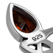 Garnet CZ Tiny Celtic Trinity Knot Pendant, p346